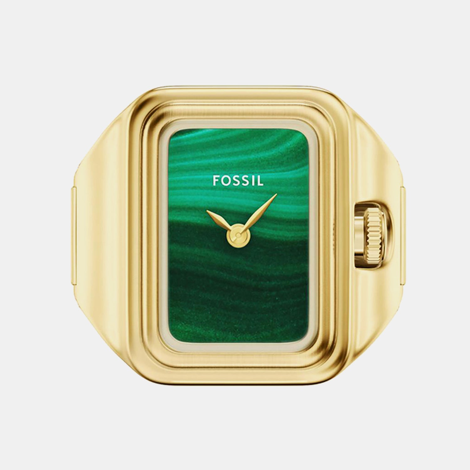 Raquel Women Quartz Green Dial Analog Stainless Steel Ring Watch ES5448