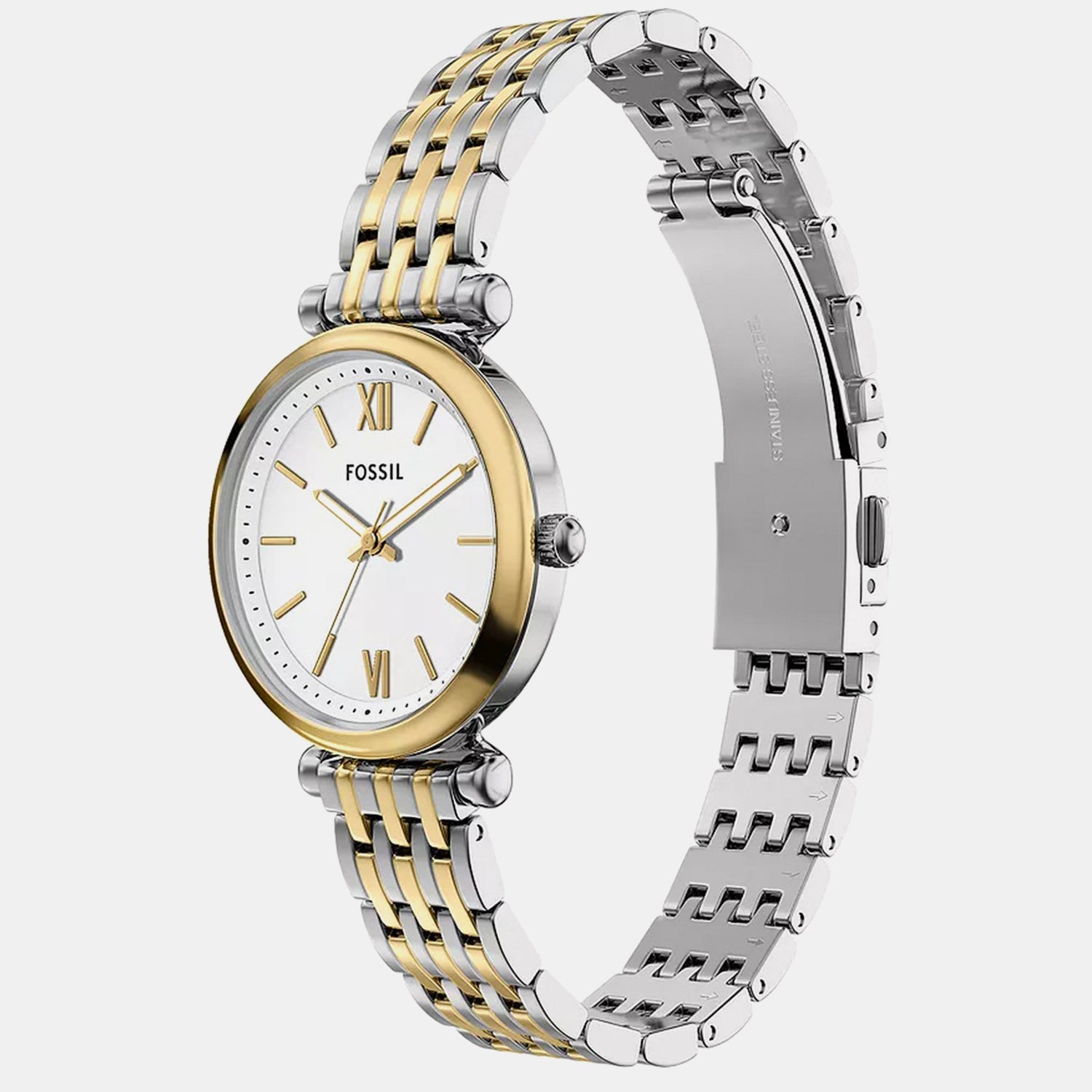 Carlie Women Quartz Silver Dial Analog Stainless Steel Watch ES5450SET