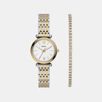 Carlie Women Quartz Silver Dial Analog Stainless Steel Watch ES5450SET