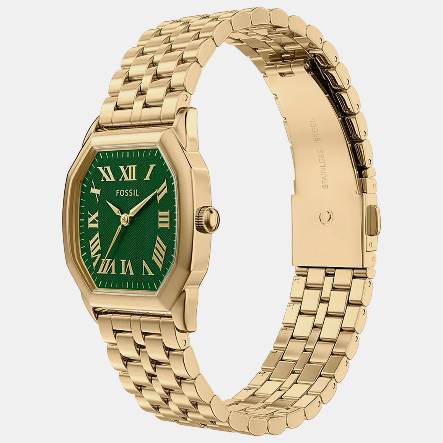 Harlow Women Quartz Green Dial Analog Stainless Steel Watch ES5451