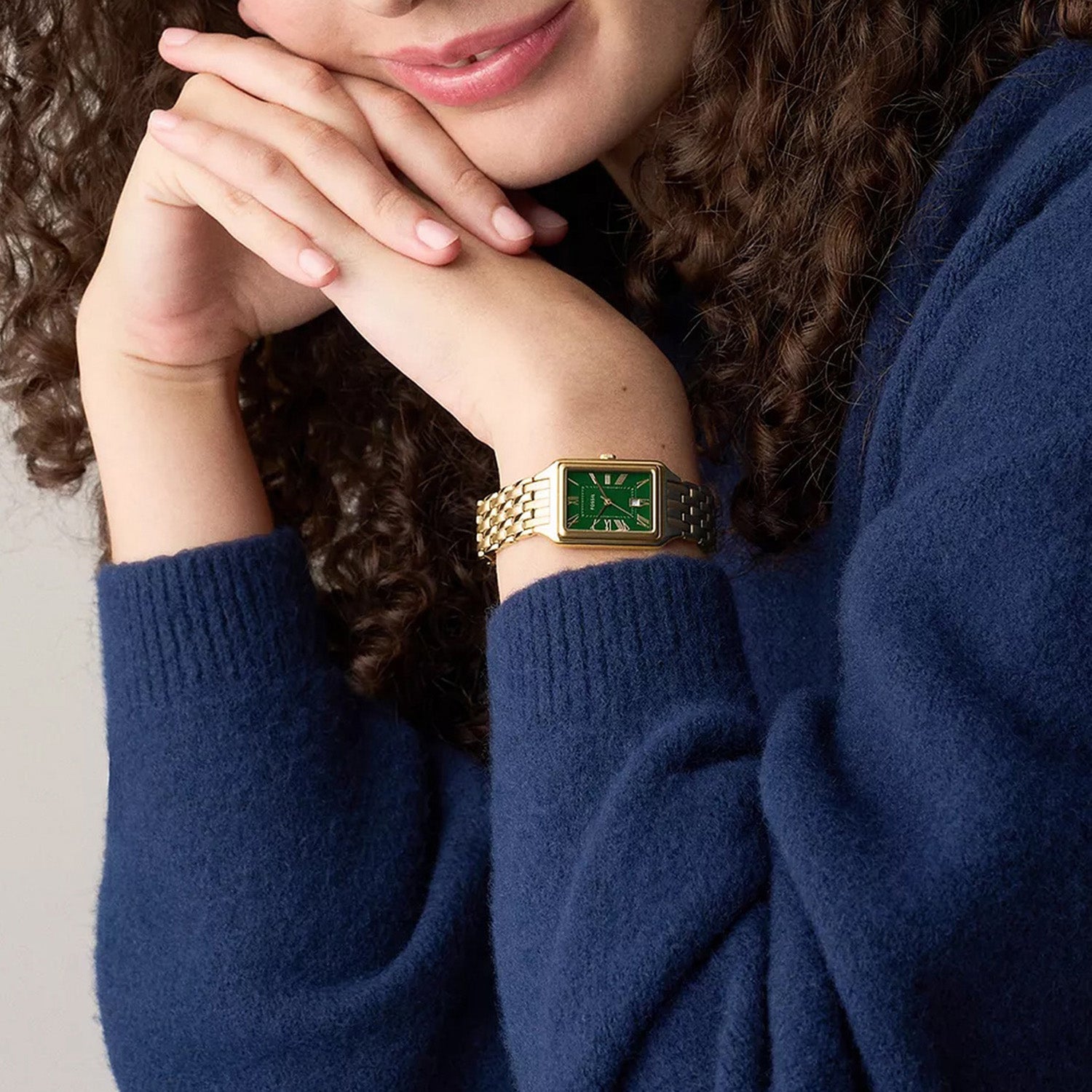 Raquel Women Quartz Green Dial Analog Stainless Steel Watch ES5452