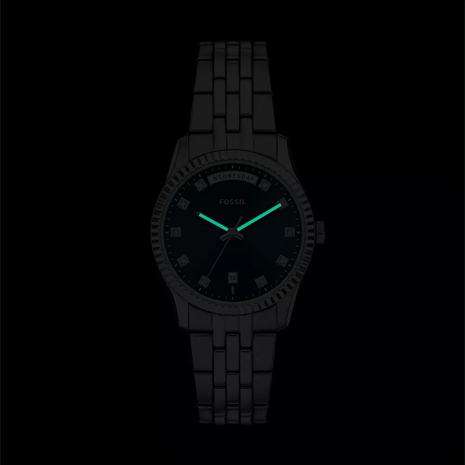 Scarlette Women Quartz Blue Dial Analog Stainless Steel Watch ES5457