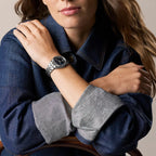 Scarlette Women Quartz Blue Dial Analog Stainless Steel Watch ES5457