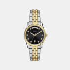 Scarlette Women Quartz Black Dial Analog Stainless Steel Watch ES5458