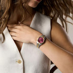 Scarlette Women Quartz Pink Dial Analog Stainless Steel Watch ES5461