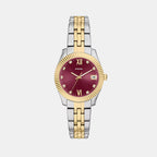 Scarlette Women Quartz Pink Dial Analog Stainless Steel Watch ES5461