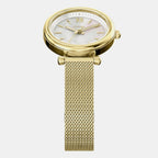 Women Quartz Mother Of Pearl Dial Analog Mesh Watch ES5462