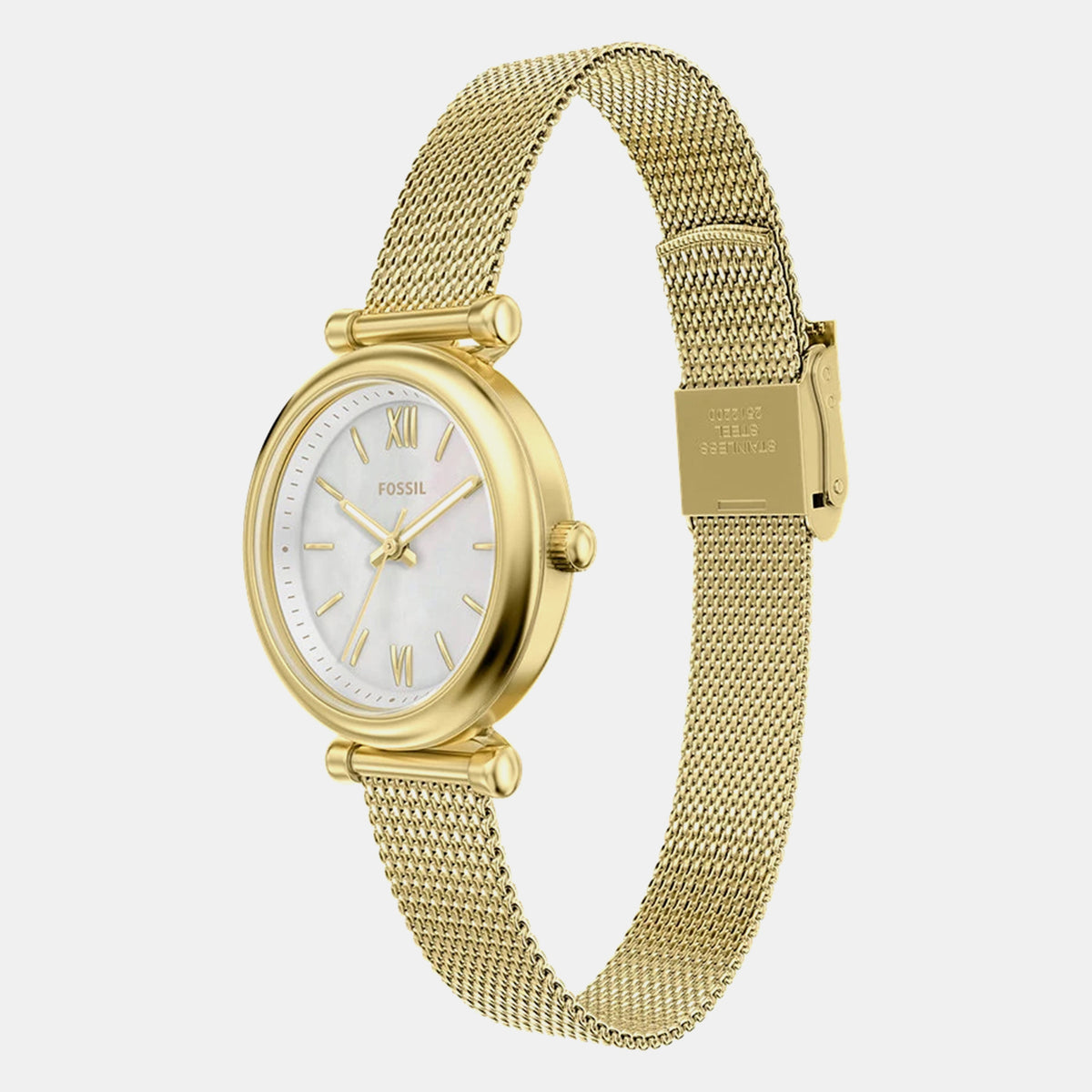 Carlie Women Quartz Mother Of Pearl Dial Analog Mesh Watch ES5462