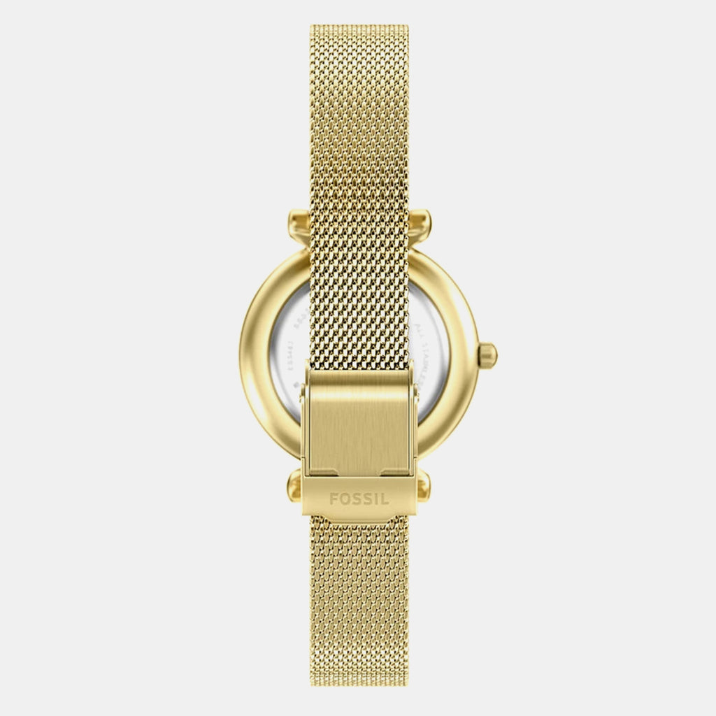 Women Quartz Mother Of Pearl Dial Analog Mesh Watch ES5462