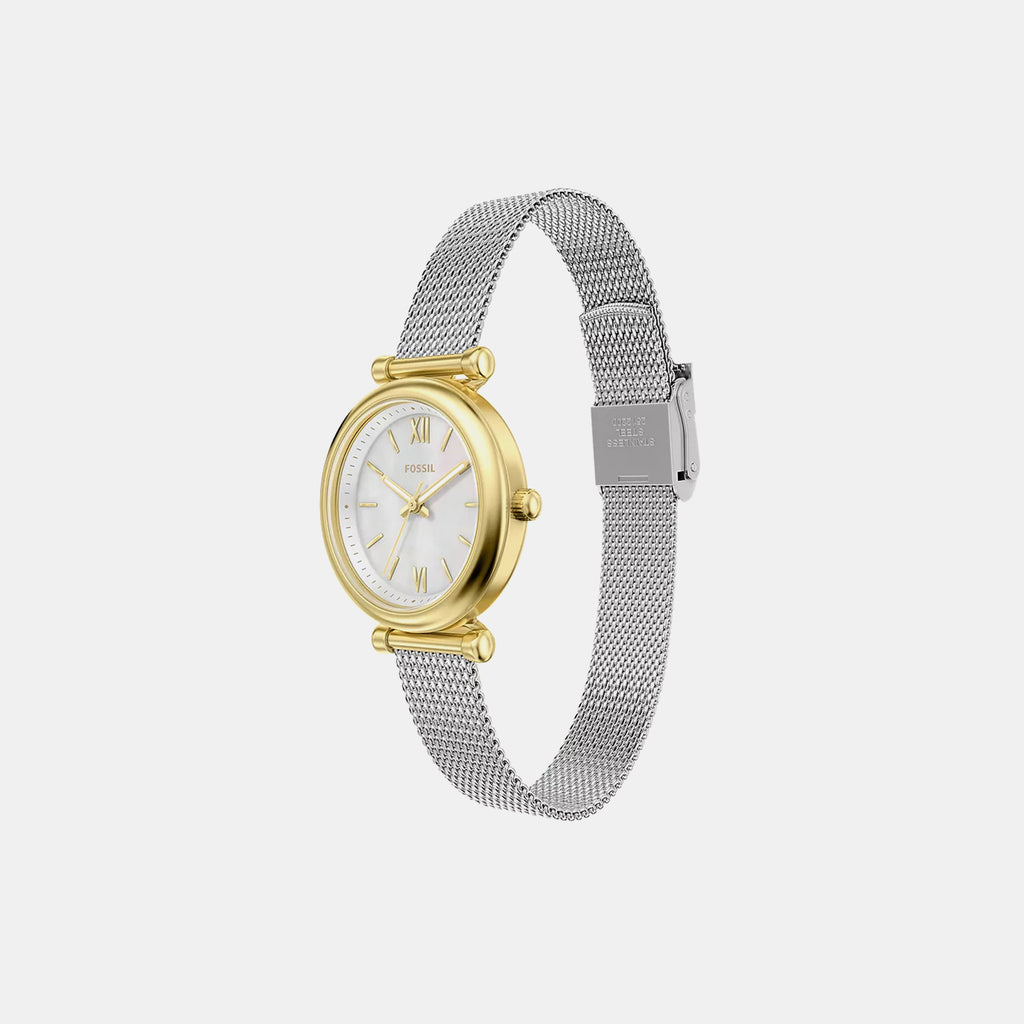 Carlie Women Quartz Mother Of Pearl Dial Analog Mesh Watch ES5463