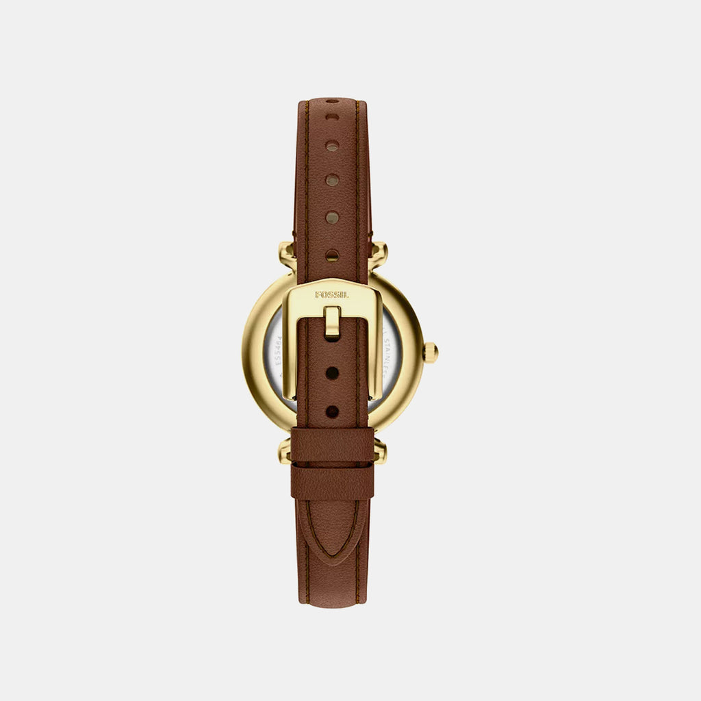 Carlie Women Quartz White Dial Analog Leather Watch ES5464