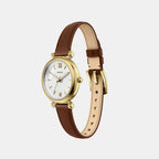 Carlie Women Quartz White Dial Analog Leather Watch ES5464
