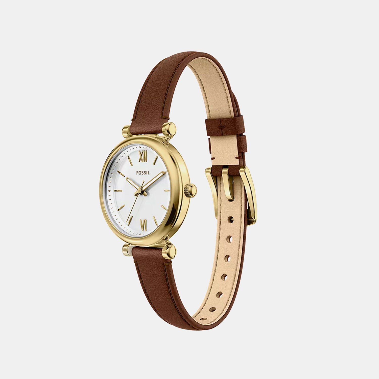Carlie Women Quartz White Dial Analog Leather Watch ES5464