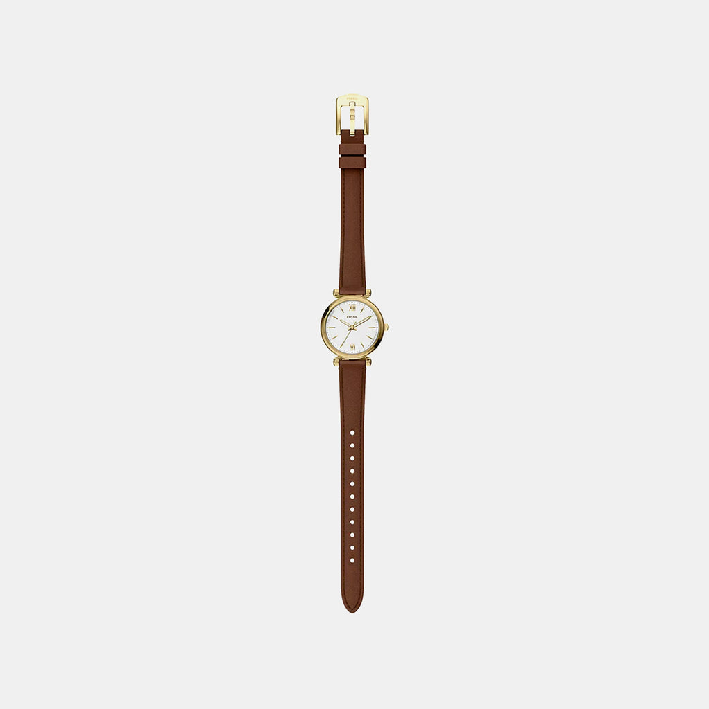 Carlie Women Quartz White Dial Analog Leather Watch ES5464