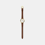 Carlie Women Quartz White Dial Analog Leather Watch ES5464