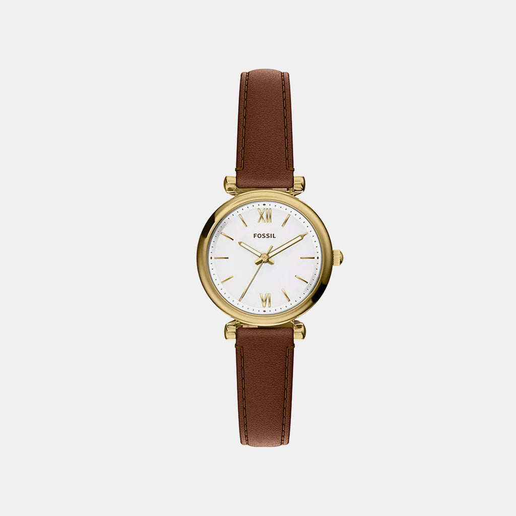 Carlie Women Quartz White Dial Analog Leather Watch ES5464