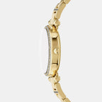 Carlie Women Quartz Gold Dial Analog Stainless Steel Watch ES5465