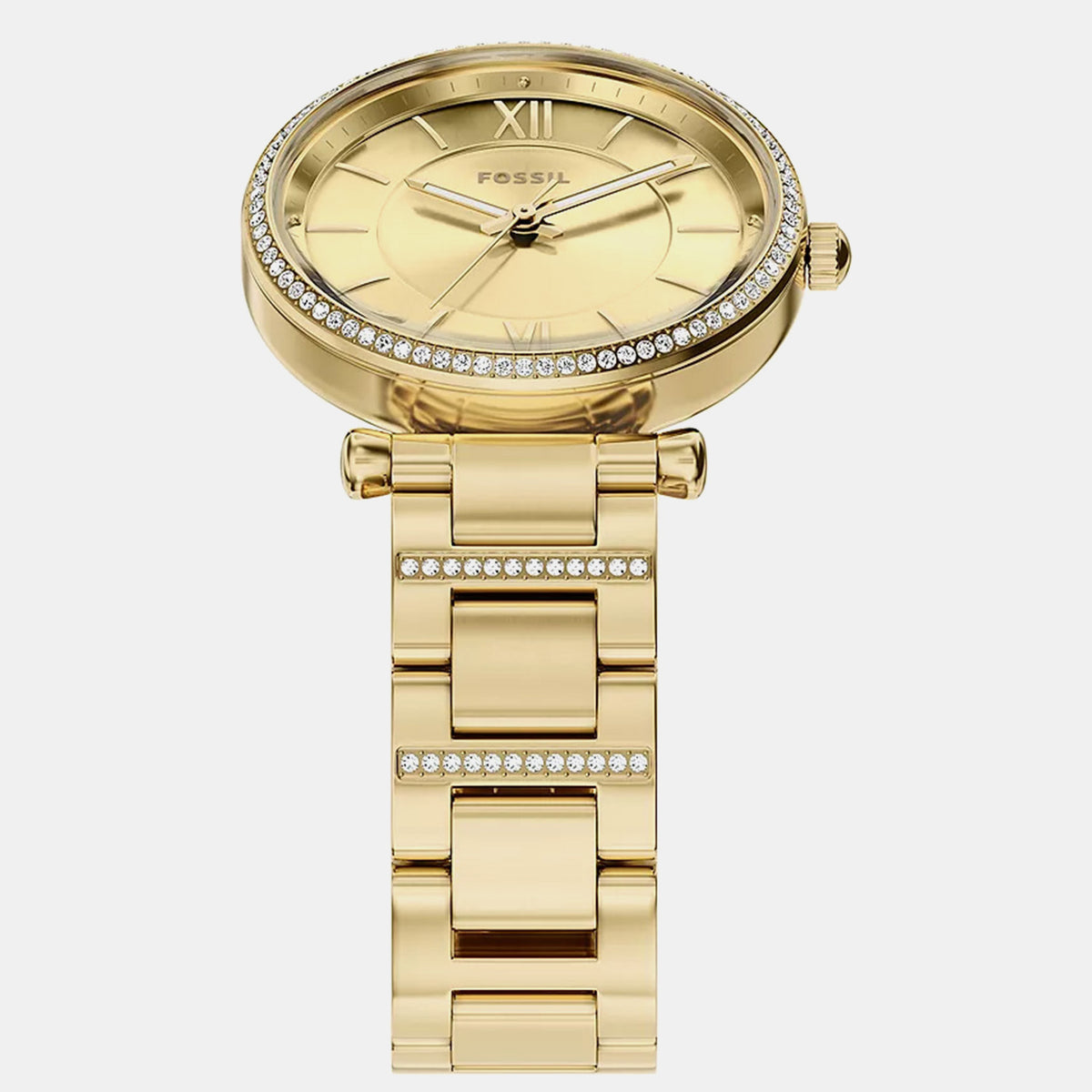 Carlie Women Quartz Gold Dial Analog Stainless Steel Watch ES5465