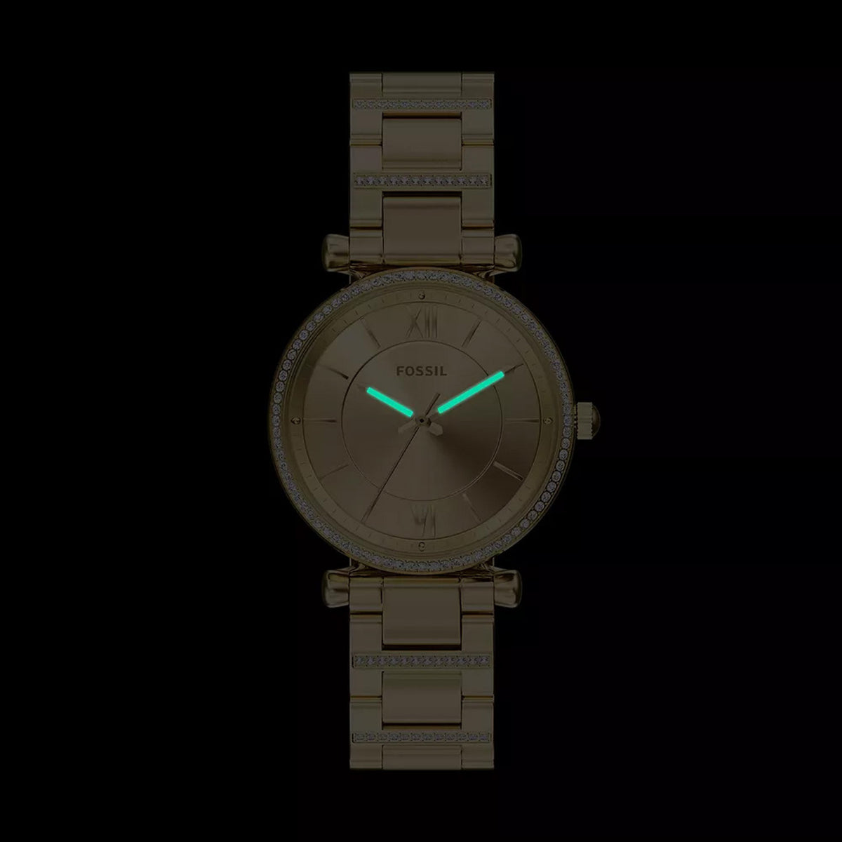 Carlie Women Quartz Gold Dial Analog Stainless Steel Watch ES5465
