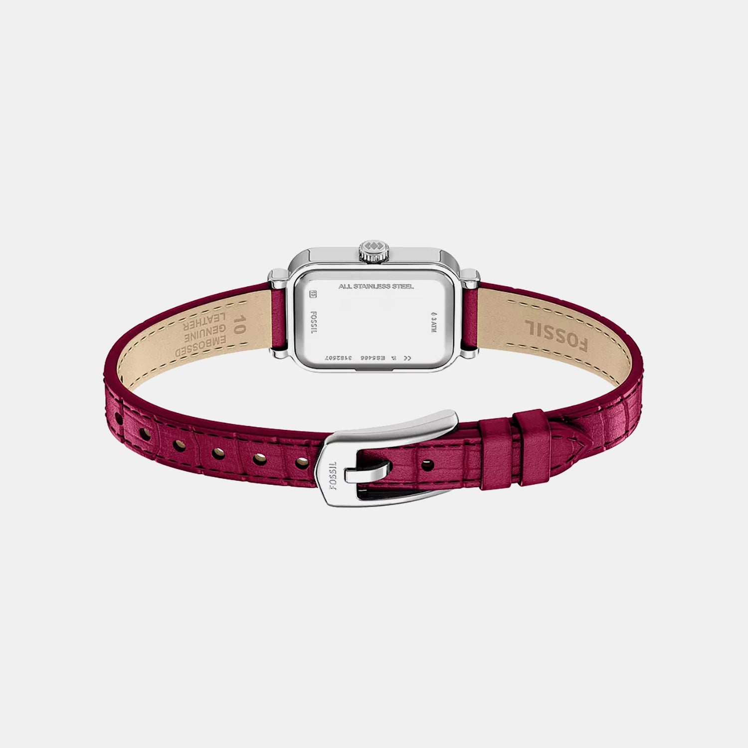 Raquel Women Quartz Silver Dial Analog Leather Watch ES5466
