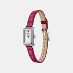 Raquel Women Quartz Silver Dial Analog Leather Watch ES5466
