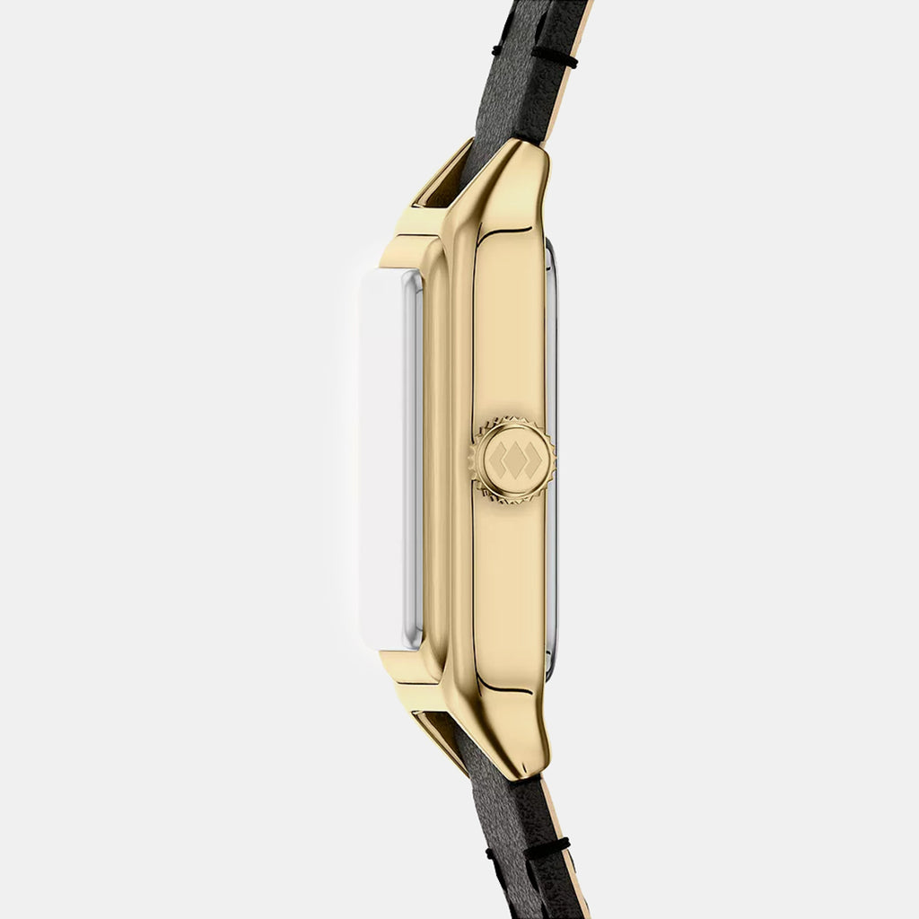 Women Quartz White Dial Analog Leather Watch ES5470