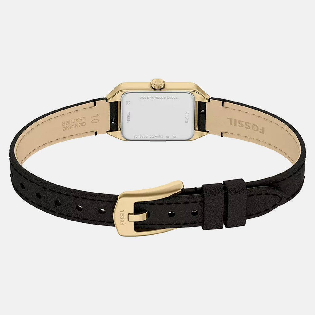 Women Quartz White Dial Analog Leather Watch ES5470