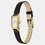 Women Quartz White Dial Analog Leather Watch ES5470