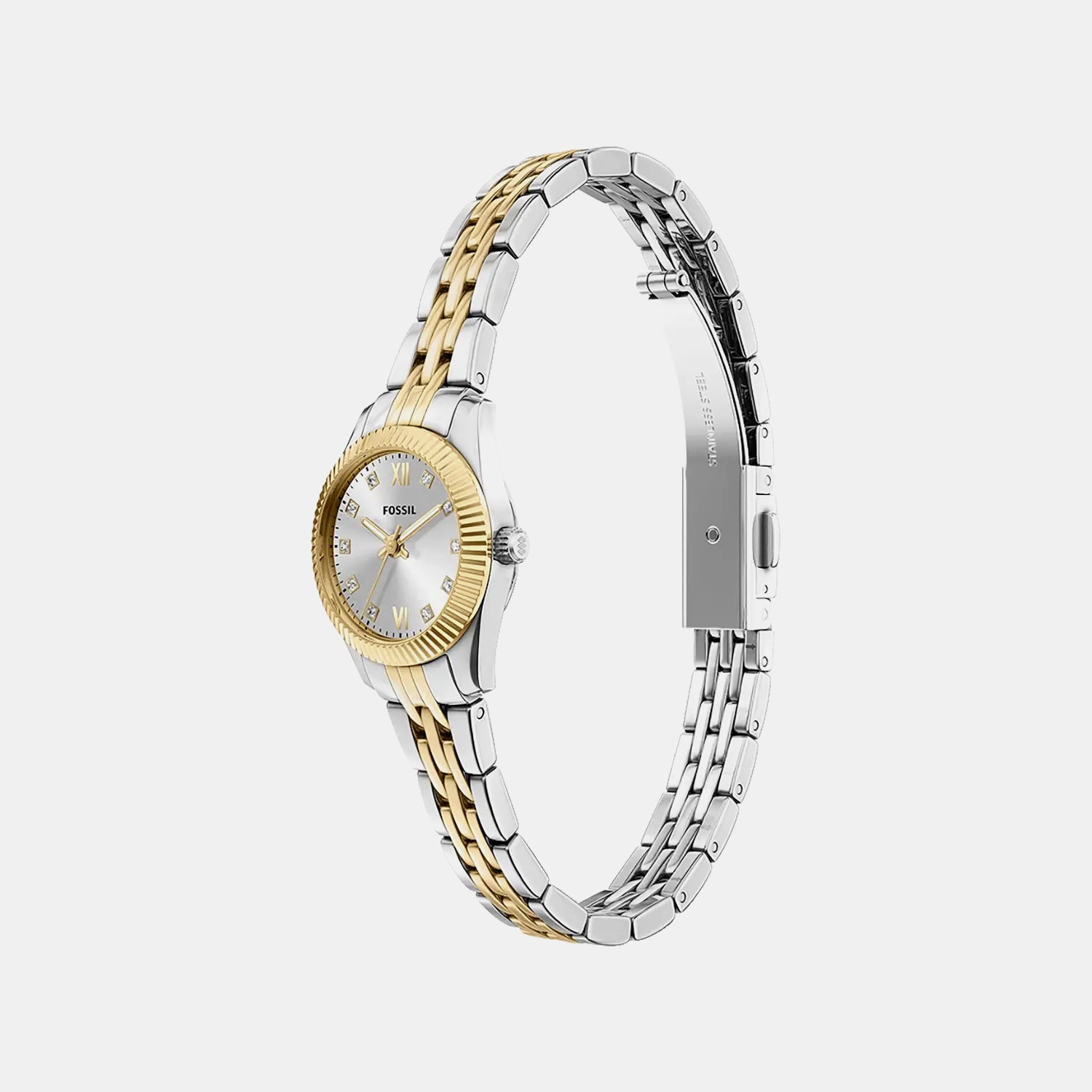 Scarlette Women Quartz Silver Dial Analog Stainless Steel Watch ES5473