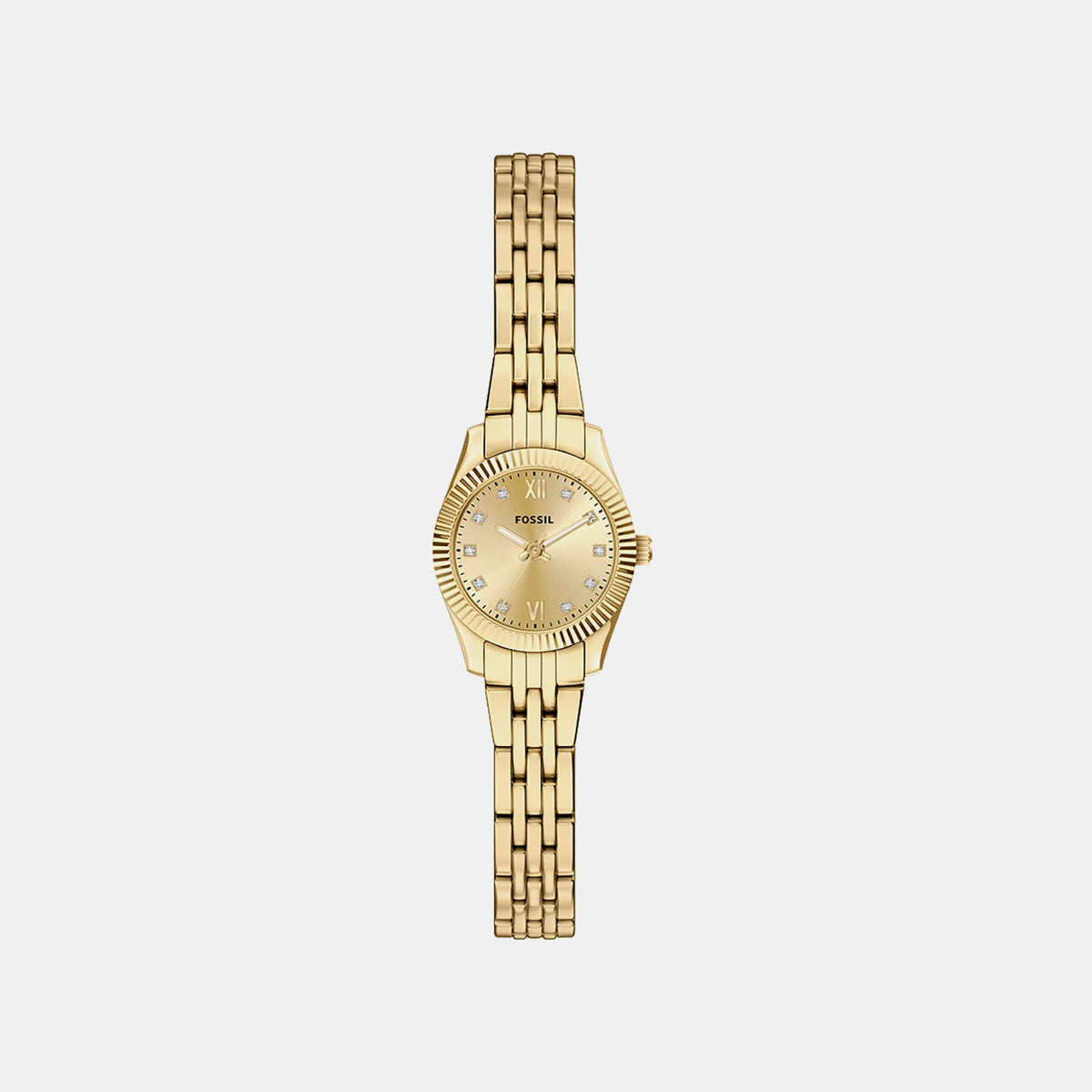 Scarlette Women Quartz Gold Dial Analog Stainless Steel Watch ES5474