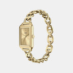 Raquel Women Quartz Gold Dial Analog Stainless Steel Watch ES5478