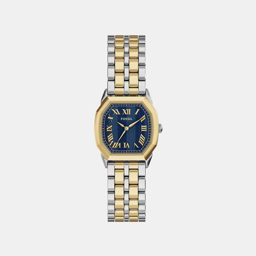 Women Quartz Blue Dial Analog Stainless Steel Watch ES5480