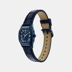 Harlow Women Quartz Blue Dial Analog Leather Watch ES5481