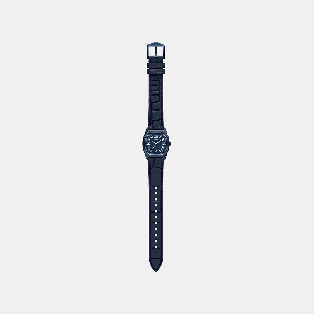 Harlow Women Quartz Blue Dial Analog Leather Watch ES5481