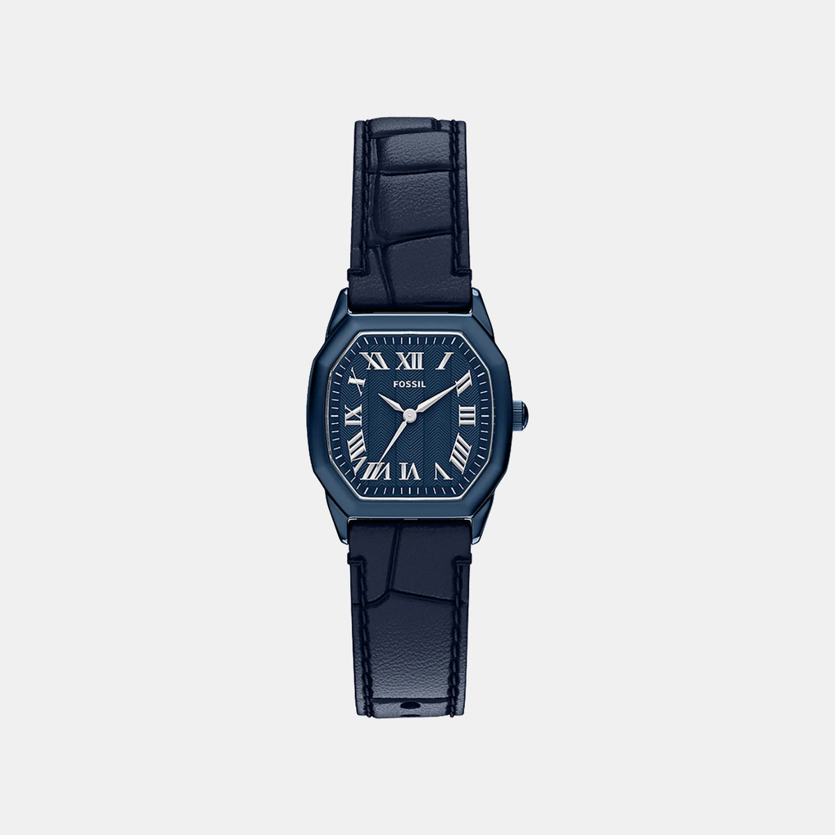 Harlow Women Quartz Blue Dial Analog Leather Watch ES5481