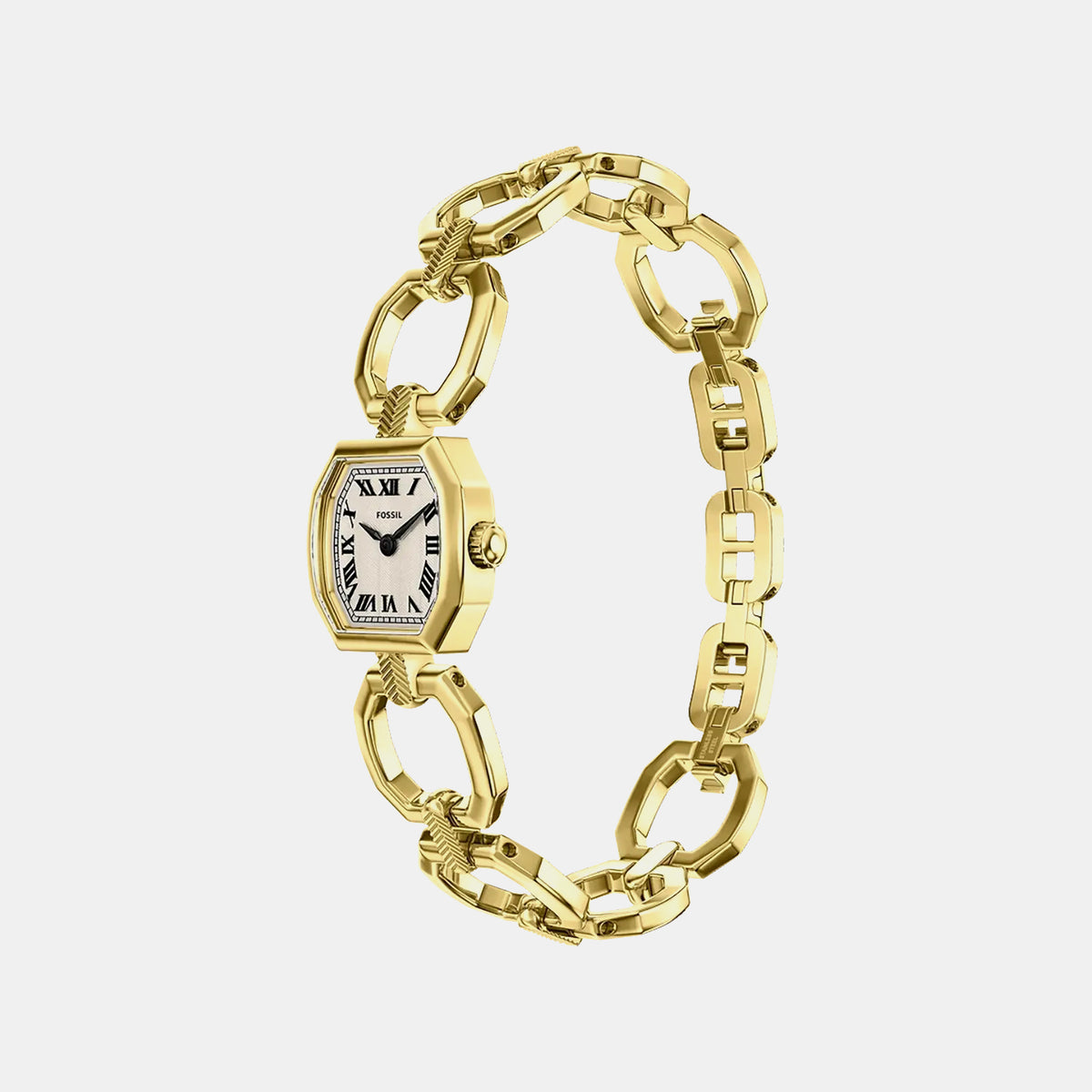 Harlow Women Quartz Cream Dial Analog Stainless Steel Watch ES5483