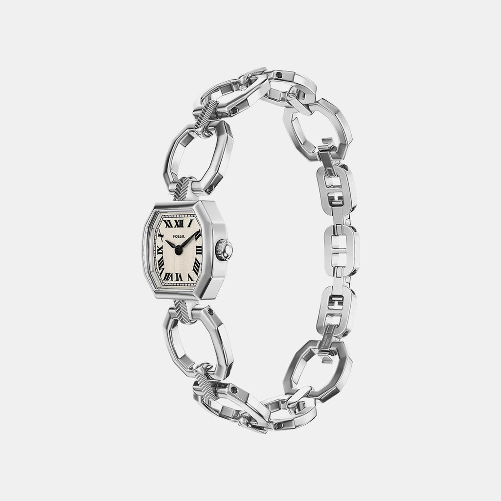 Harlow Mini Women Quartz Cream Dial Analog Stainless Steel Watch ES5485