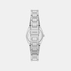 Everett Women Quartz Silver Dial Analog Stainless Steel Watch ES5490
