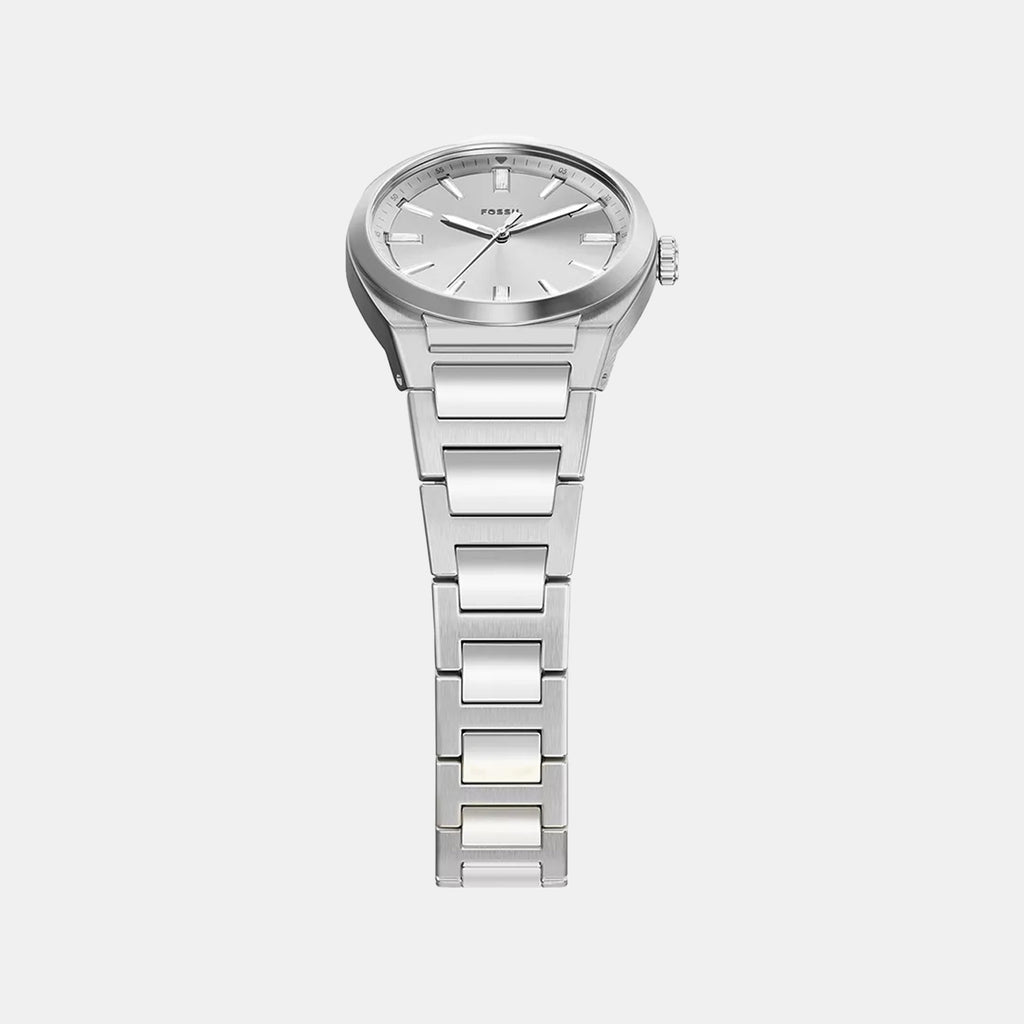 Everett Women Quartz Silver Dial Analog Stainless Steel Watch ES5490