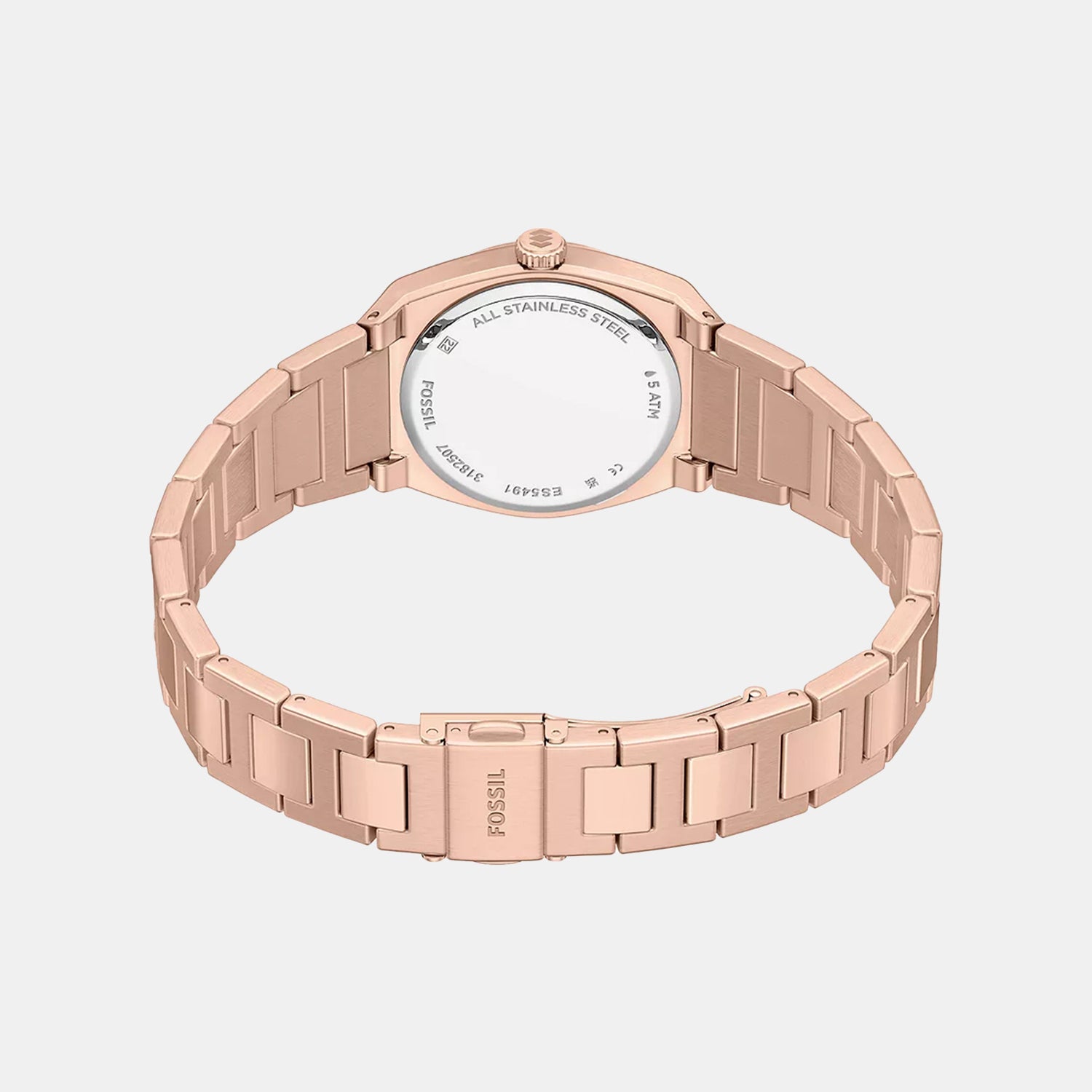 Everett Women Quartz Rose Gold Dial Analog Stainless Steel Watch ES5491