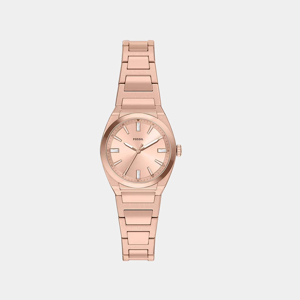 Everett Women Quartz Rose Gold Dial Analog Stainless Steel Watch ES5491