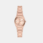 Everett Women Quartz Rose Gold Dial Analog Stainless Steel Watch ES5491