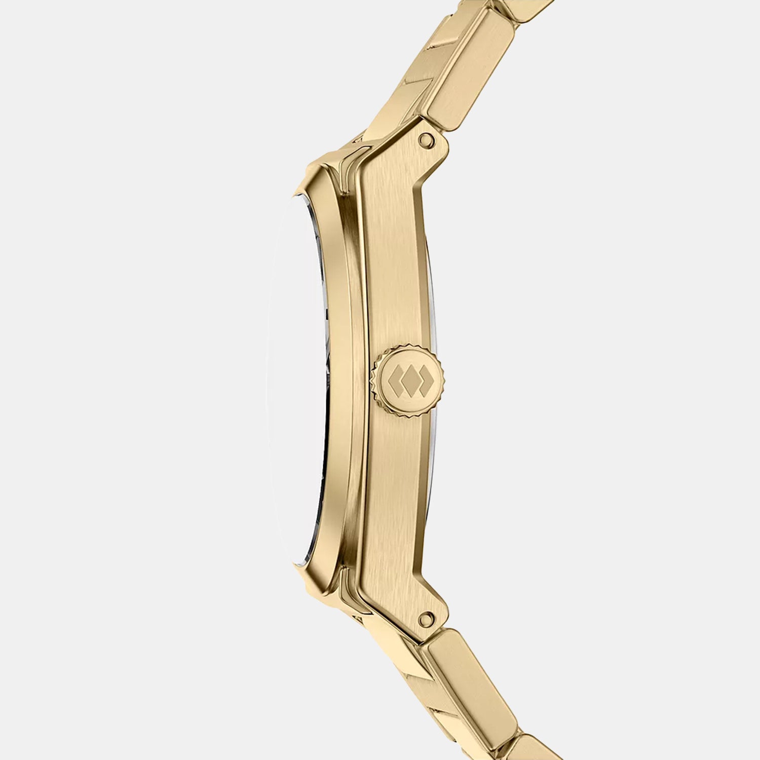 Everett Women Quartz Gold Dial Analog Stainless Steel Watch ES5492