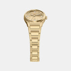 Everett Women Quartz Gold Dial Analog Stainless Steel Watch ES5492