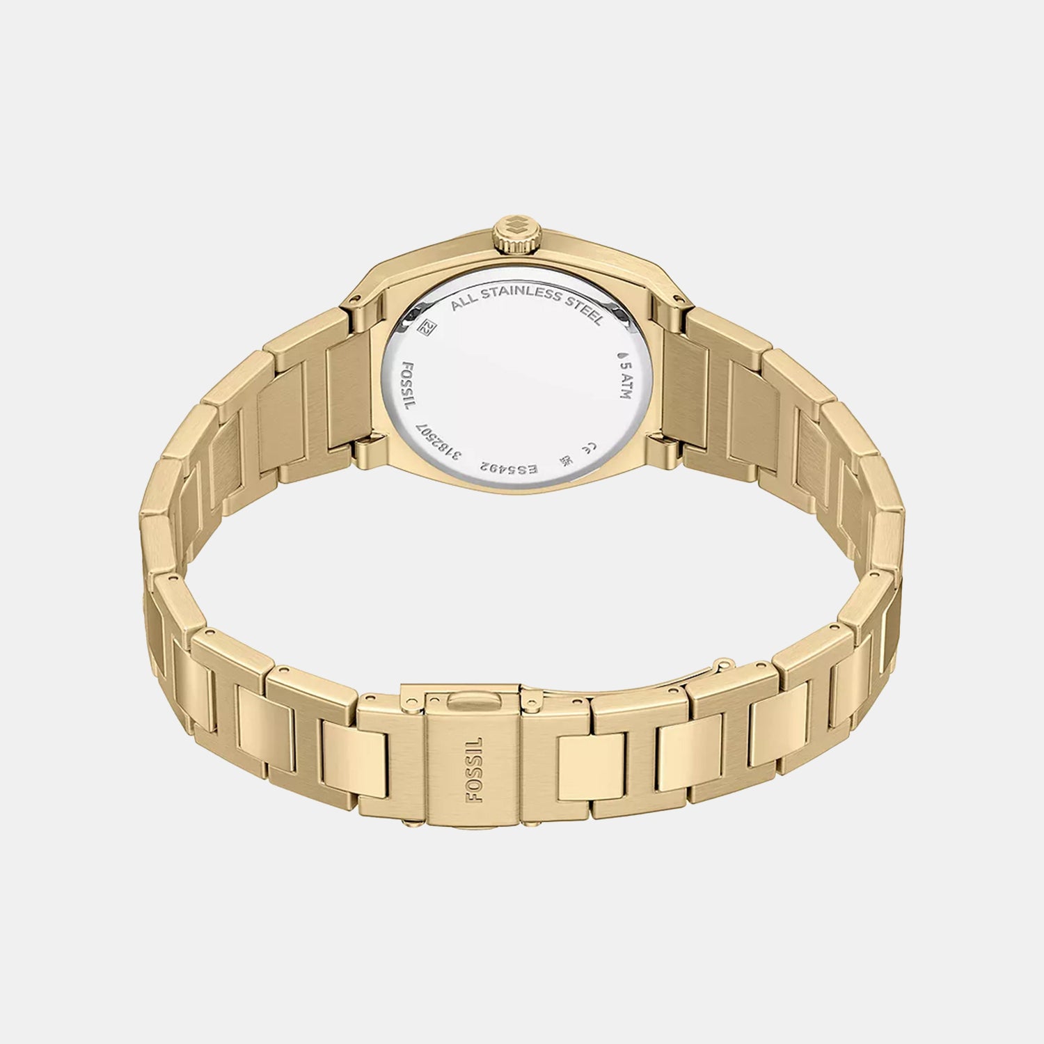 Everett Women Quartz Gold Dial Analog Stainless Steel Watch ES5492