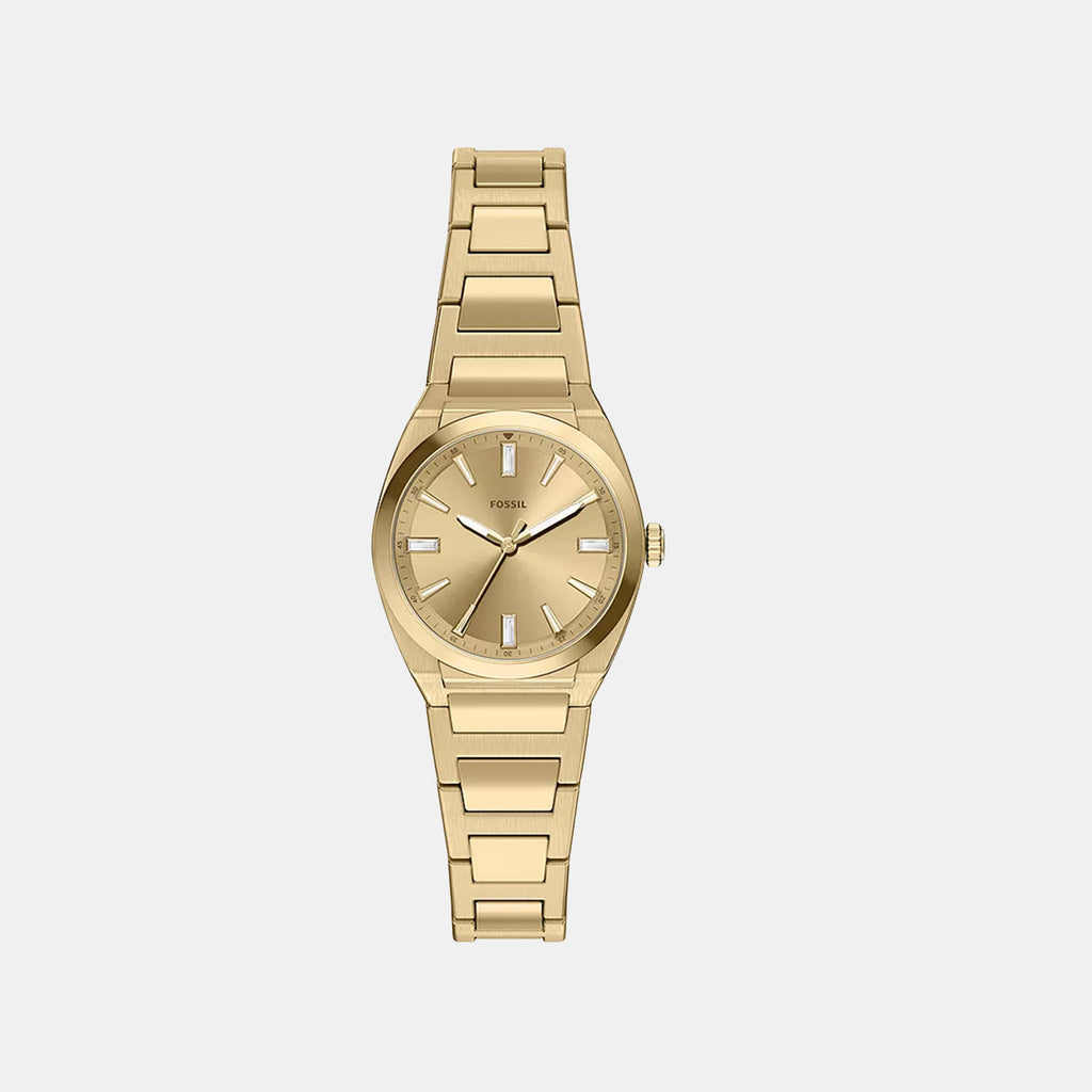 Everett Women Quartz Gold Dial Analog Stainless Steel Watch ES5492