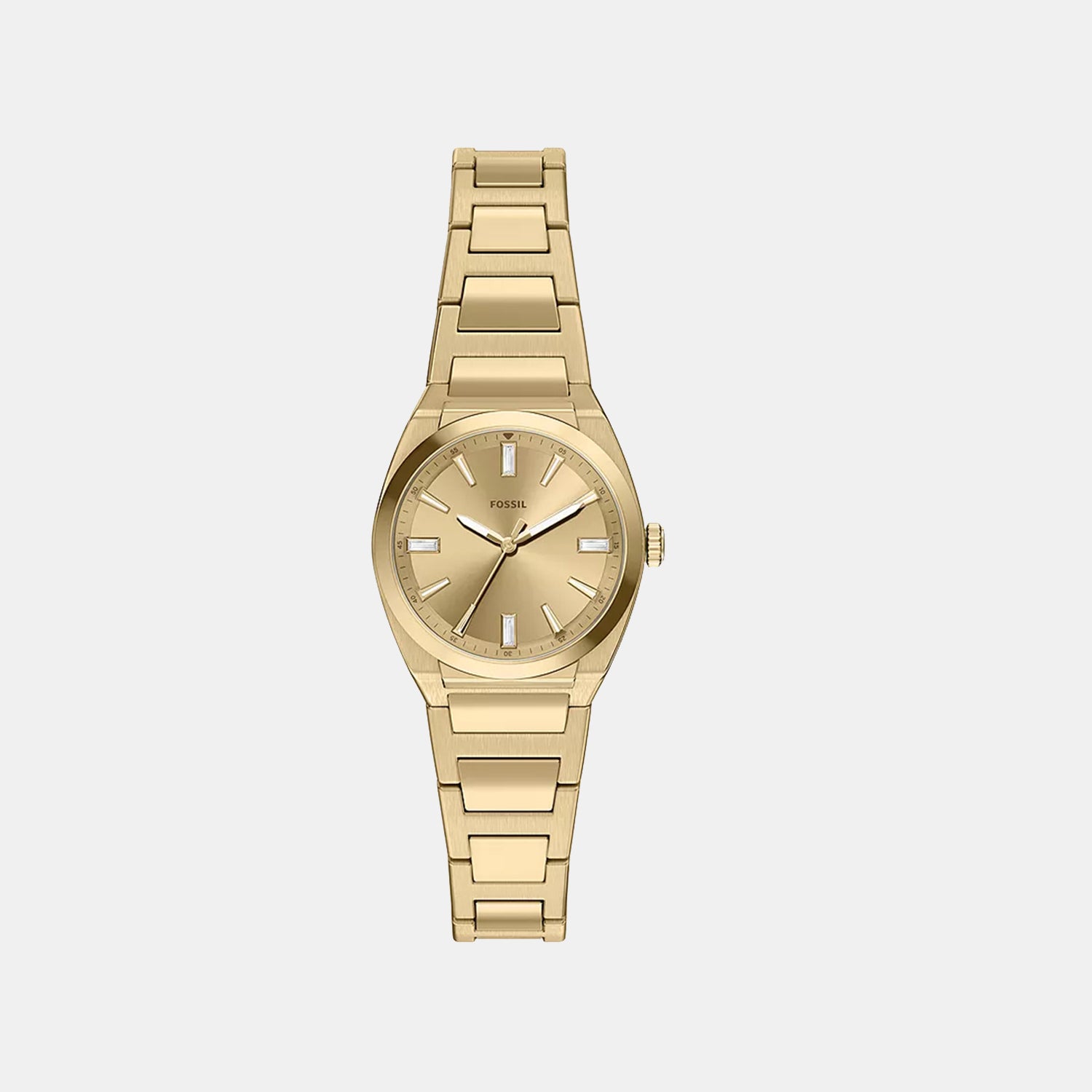 Everett Women Quartz Gold Dial Analog Stainless Steel Watch ES5492