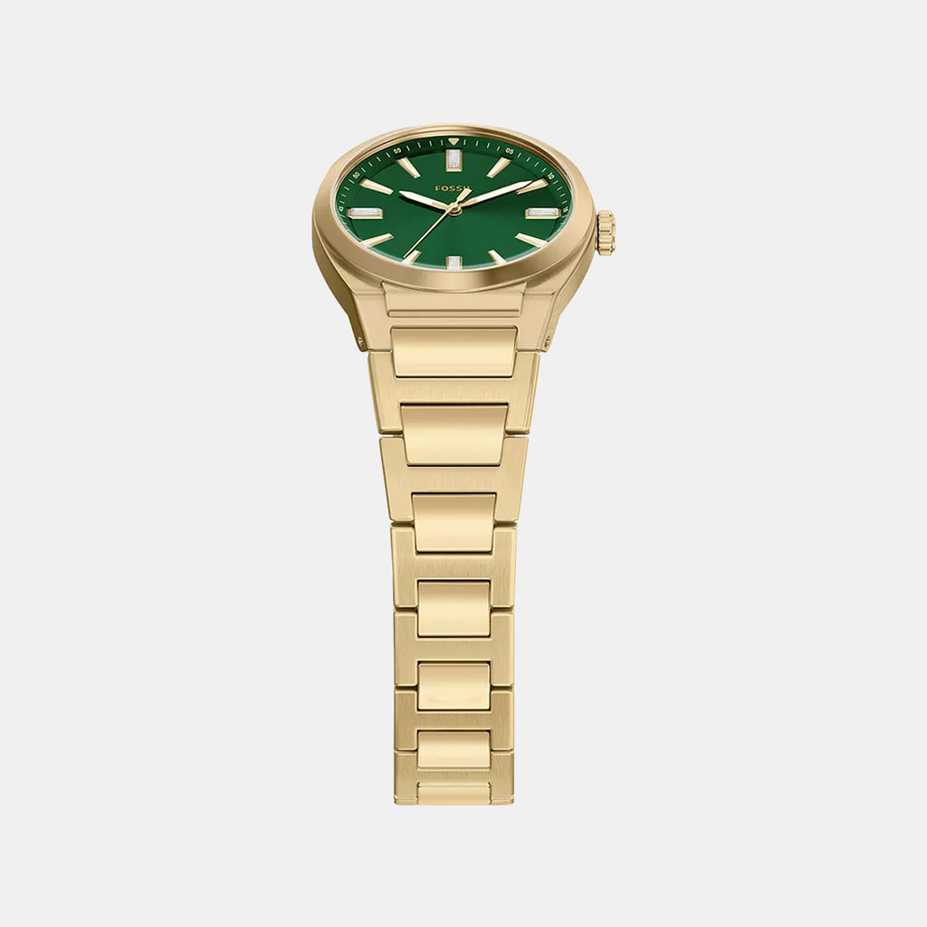 Everett Women Quartz Green Dial Analog Stainless Steel Watch ES5493