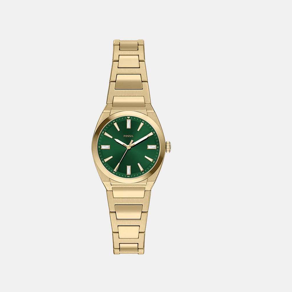 Everett Women Quartz Green Dial Analog Stainless Steel Watch ES5493