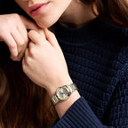 Everett Women Quartz Silver Dial Analog Stainless Steel Watch ES5494